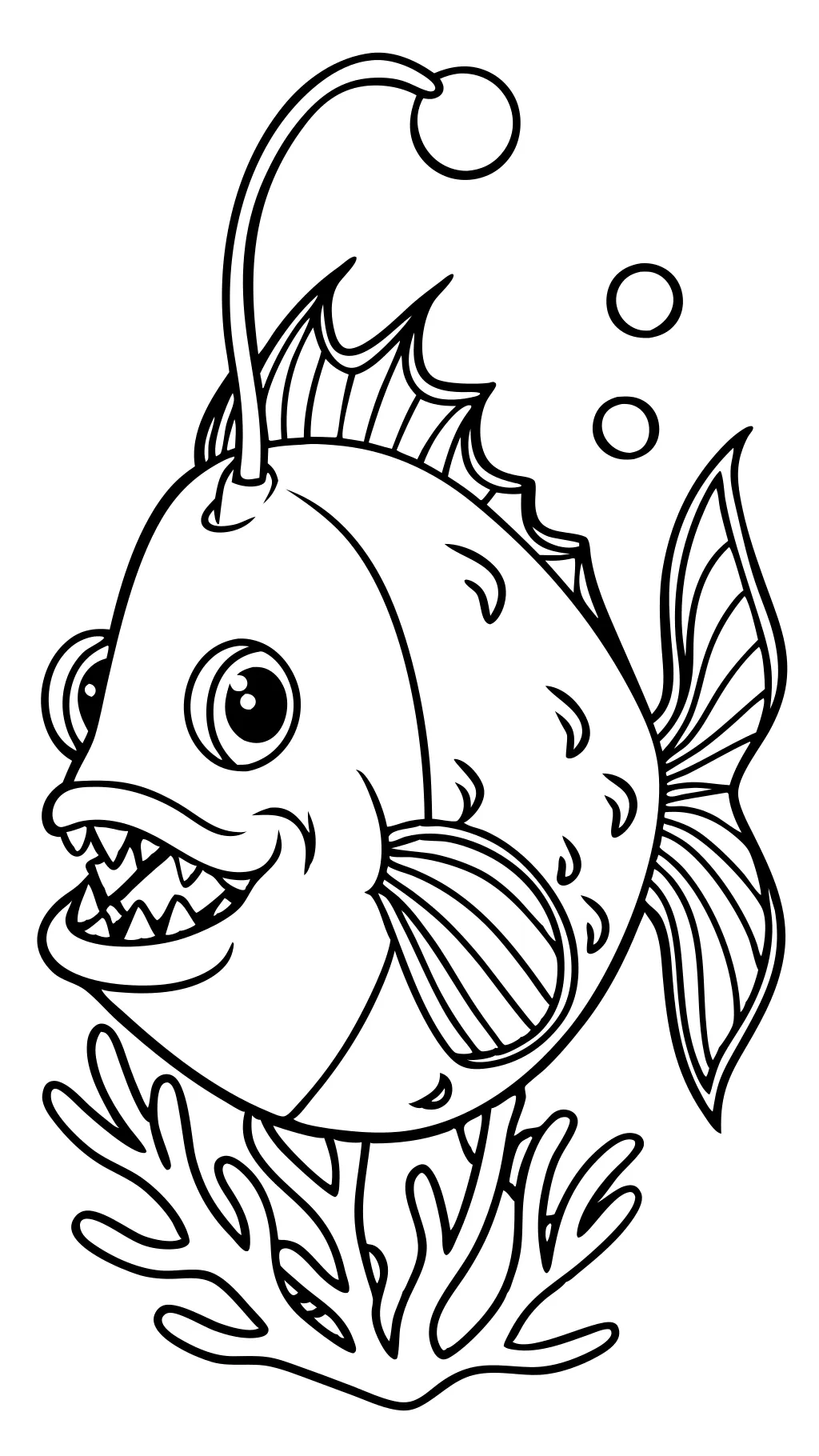 anglerfish coloring page